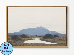 easysuger vintage landscape print on framed canvas wall art with hanging kit vt109