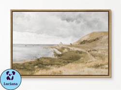 easysuger vintage landscape wall art , print on framed canvas