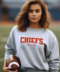 Kansas City Chiefs Shirt Women Chiefs Football Sweatshirt Men Kansas City NFL Men Sweatshirt Retro Kansas City Shirt Fan