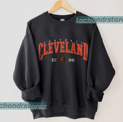 Cleveland Football Sweatshirt, Vintage Style Cleveland Football Crewneck, Football Sweatshirt, Cleveland Sweatshirt, Foo