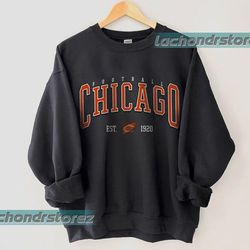 Chicago Football Sweatshirt, Vintage Style Chicago Football Crewneck, Football Sweatshirt, Chicago Bears Sweatshirt, Foo