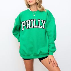 Philadelphia Football Sweatshirt Vintage Philadelphia Graphic Sweatshirt Philly Sweatshirt Philadelphia Football Crewnec