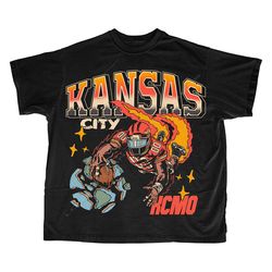 Kansas City Football T Shirt Kansas City Graphic Bootleg TShirt Vintage Kansas City Football Vintage Kansas Football