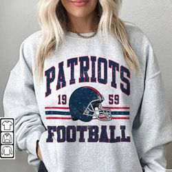 Vintage Patriots Football Sweatshirt, Shirt Retro Style 90s Vintage Unisex Crewneck, Graphic Tee Gift For Football Fan S