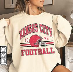 Vintage Kansas City Football Sweatshirt, Shirt Retro Style 90s Vintage Unisex Crewneck, Graphic Tee Gift For Football Fa