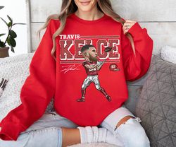 Travis Kelce TShirt, Travis Kelce Kansas City Cartoon TShirt, American Football Shirt, Kansas Sweatshirt.