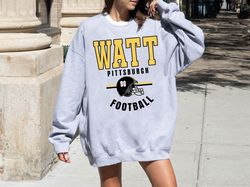 Pittsburgh Football Crewneck, TJ Watt Sweatshirt, Football Fan Tee, Gift Shirt, Pittsburgh Shirt.
