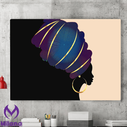 black women canvas wall art painting, abstract art african wall art, african art printing on canvas, modernist painting,