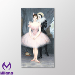 a whisper of love by pierre carrier belleuse canvas wall art, ballerina art print