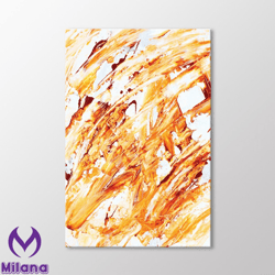 Orange Abstract Oil Painting Canvas Wall Art