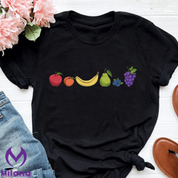 Rainbow Fruity Lgbt Shirt, LGBTQ Fruits Shirt, Pride Month Shirt, Ally Gay Lesbian Gift Shirt