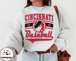 Vintage Cincinnati Red Crewneck Sweatshirt  TShirt, Cincinnati Red EST 1881 Sweatshirt, Cincinnati Baseball Shirt, Retro