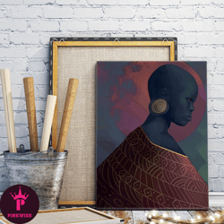 Black Women Canvas Wall Art Painting, African Art Wall Art, African Art On Canvas Printing, Modernist Painting, Home Dec