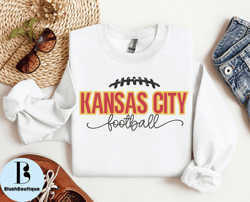 Trendy Vintage Crewneck Sweatshirt For Kansas City Football Fans, Kansas City Football Hoodie, Kansas City Football T-Sh