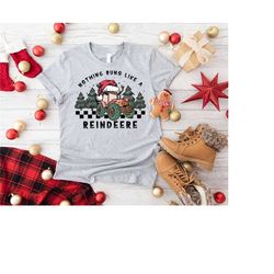 Nothing Runs Like A Reindeere Shirt,Toddler Christmas Shirt,Boys Christmas Tractor Shirt,Farm Life Shirt,Christmas Tree
