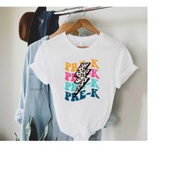 Pre-K Shirt,Pre-K Teacher Shirt,Back To School Tee,Preschool Teacher Gift,Leopard Print Pre-K Shirt,PreK Tshirt for Teac
