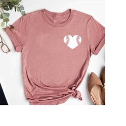 cute baseball shirt,gift for baseball lover,baseball heart shirt,womens game day shirt,baseball mom shirt,sport love t-s