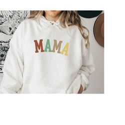 Mama Sweatshirt, Mom Hoodie, Mother's Day Gift, Grandma Sweatshirt, Autumn Mama, Gift For Mother, Mama Crewneck, New Mom