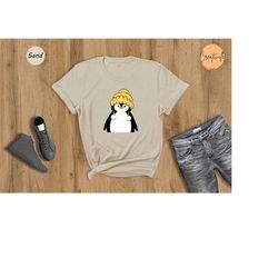 Cute Penguin With Funny Hat Shirt, Funny Penguin Tee, Penguin Lover Gift, Adorable Penguin T-shirt, Cute Animal Shirt