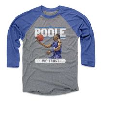 Jordan Poole Men's Baseball T-Shirt - Golden State Basketball Jordan Poole Golden State Trust WHT