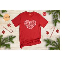 heart of christmas t-shirt, winter lover tee, beautiful heart of christmas shirt, cute winter gifts