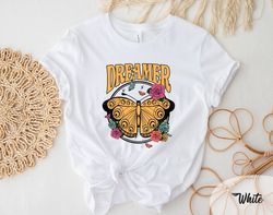 Dreamer Butterfly Shirt, Cute Shirt for Women, Retro Shirt for Her, Butterfly Shirt, Girl Friends, Cute Shirt, Boho Shir