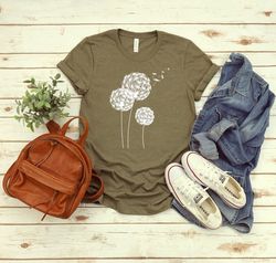 Plant Shirt,Spring clothing,Spring shirts,Wildflower shirt,Spring shirt women,Dandelion shirt,Plant shirt,Blossoms Shirt