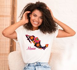 mexico map shirt,mexico floral shirt,mexican shirts,mexico state with flowers,mexican shirt women,mexican gift,proud mex