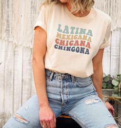 Chingona shirt,Latina tshirt,Mexicana t shirt,Chicana shirt,Mexicana gift,Yo soy latina tshirt,Spanish shirt,Espanol shi