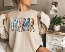Mama Sweatshirt, Wildflowers Mama Sweat, Retro Mom Sweatshirt, Mother's Day Gift, Flower Sweater for Women, Floral New M