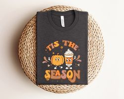 Tis The Season Shirt, Fall Pumpkin Shirt, Retro Fall Shirts For Women, Cute Pumpkin Shirt, Women Fall Tees, Fall Season