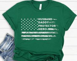 Dad USA Flag Patriotic Shirt, Fathers Day Gift For Father, T shirt Gifts For Dad,Patriotic Shirts For Men, Best Dad Gift