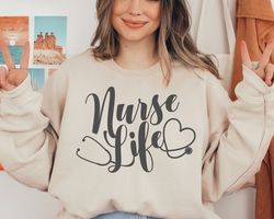 nurse sweatshirt, nurse crewneck or hoodie, nurse gifts, personalized nurse gifts, nurse sweatshirt, cute nurse sweatshi