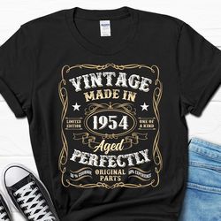 70 Years Papa Men's Shirt, Grandpa 70th Birthday Gift, Funny Husband T-Shirt For Him, 1954 Dad Tee For Men, 70th Bday Gi