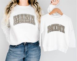 Mama Mini Leopard Sweatshirt, College Font Mama Sweatshirt, Retro Mom Mini Sweatshirt, Mama Hoodie, Mini Gift, Mom Life