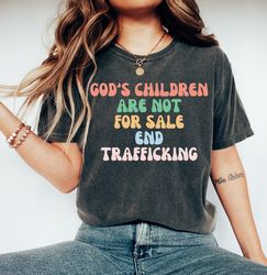 god's child are not for sale end trafficking t-shirt, retro religious tee, cute christians gift for religious women, god