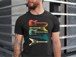 Retro Guitar Shirt, Gift for Men Women Guitarist Tshirt, Retro Acoustic Guitar Tee, Retro Style Guitar Shirt, Guitar Pla