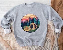 camp fire sweatshirt, camping sweatshirt, camper sweatshirt, camp lover gift, camp lover sweatshirt, camping family swea