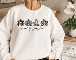 pumpkin sweatshirt, country pumpkin sweatshirt, thanksgiving graphic sweatshirt, country halloween sweat, cute fall swea