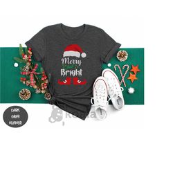Merry and Bright Shirt, Women's Christmas Shirt, Cute Holiday Shirts, Christmas Gifts for Her, Xmas Shirt Gifts, Fall Gi