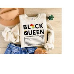 black queen sweatshirt, african women shirt, african american gift, black history month tee, africa continent sweater, m