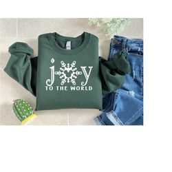 Joy To The World Disney Sweatshirt, Mickey Mouse Shirt, Disney Christmas Tee, Disney Trip Gifts, Snowflake Sweater, Wint