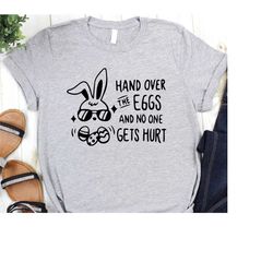 Return the eggs and nobody is injured shirt, Easter rabbit shirt, happy Easter t-shirt, funny Easter shirt, cute Easter