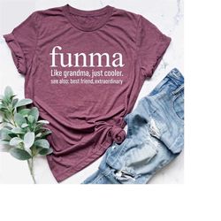 grandma shirt, grandpa shirt, funma and funpa funny tee, gifts for grandparents, grandma definition saying tee,grandpa d