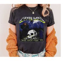 Never Land Shirt, Skull Rock Metal Distressed T-shirt, Peter Pan Tee, Disney Family Vacation, Disneyland Trip