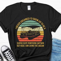 husband boating lover t-shirt for him, papa pontoon tee, sailing men's gifts, boat owner gift from wife, funny father's