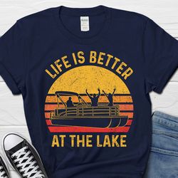 papa boating men's gift, pontoon lover shirt for men, grandpa sailing tee for him, husband boat owner gifts from wife, f