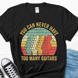 Guitar Owner Gifts From Wife, Funny Guitar T-Shirt For Him, Papa Guitarist Tee, Guitar Lover Grandpa Shirt For Men, Fath