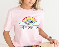 Teacher 100 Days Brighter, Teacher Shirt, 100 Days of School, Teacher Gifts, Teacher Appreciation, 100 Days Brighter, Ba