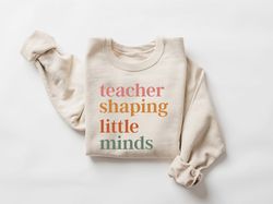 teacher shaping little minds sweatshirt, kindergarten teacher sweater, early childhood educator gift, teacher appreciati